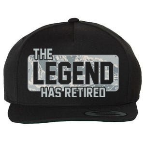 The Legend Has Retired Air Force Veteran Gift Wool Snapback Cap