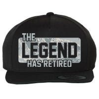 The Legend Has Retired Air Force Veteran Gift Wool Snapback Cap