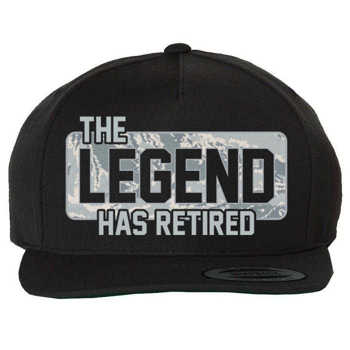 The Legend Has Retired Air Force Veteran Gift Wool Snapback Cap