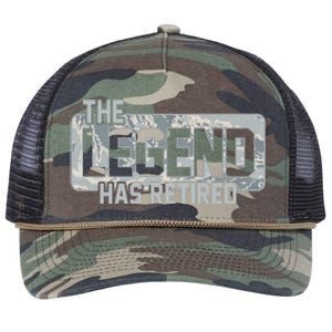 The Legend Has Retired Air Force Veteran Gift Retro Rope Trucker Hat Cap