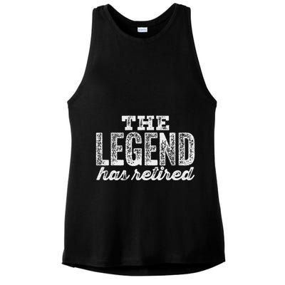 The Legend Has Retired Ladies PosiCharge Tri-Blend Wicking Tank