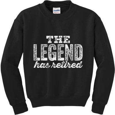 The Legend Has Retired Kids Sweatshirt