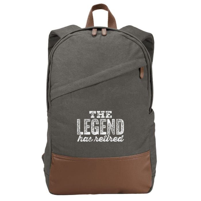 The Legend Has Retired Cotton Canvas Backpack