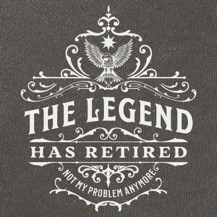 The Legend Has Retired Not My Problem Anymore Cotton Canvas Backpack