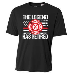 The Legend Has Retired Firefighter Retirement Party Gift Cooling Performance Crew T-Shirt