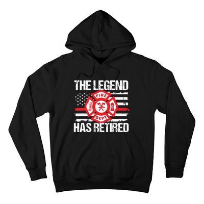 The Legend Has Retired Firefighter Retirement Party Gift Hoodie