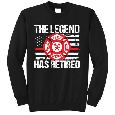 The Legend Has Retired Firefighter Retirement Party Gift Sweatshirt