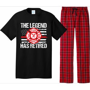 The Legend Has Retired Firefighter Retirement Party Gift Pajama Set