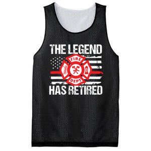 The Legend Has Retired Firefighter Retirement Party Gift Mesh Reversible Basketball Jersey Tank