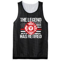 The Legend Has Retired Firefighter Retirement Party Gift Mesh Reversible Basketball Jersey Tank