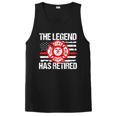 The Legend Has Retired Firefighter Retirement Party Gift PosiCharge Competitor Tank