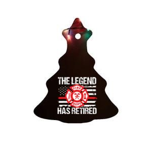 The Legend Has Retired Firefighter Retirement Party Gift Ceramic Tree Ornament