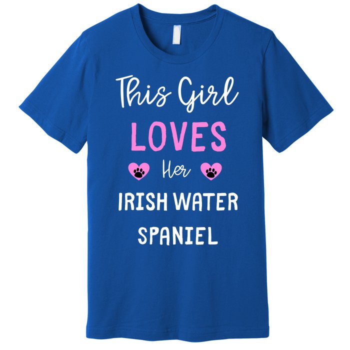 This Loves Her Irish Water Spaniel Gift Premium T-Shirt