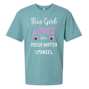 This Loves Her Irish Water Spaniel Gift Sueded Cloud Jersey T-Shirt