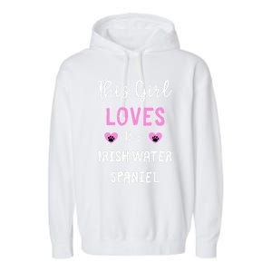 This Loves Her Irish Water Spaniel Gift Garment-Dyed Fleece Hoodie