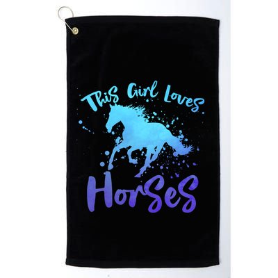 This Loves Horses Horseback Riding Equestrian Rider Mom Gift Golf Towel