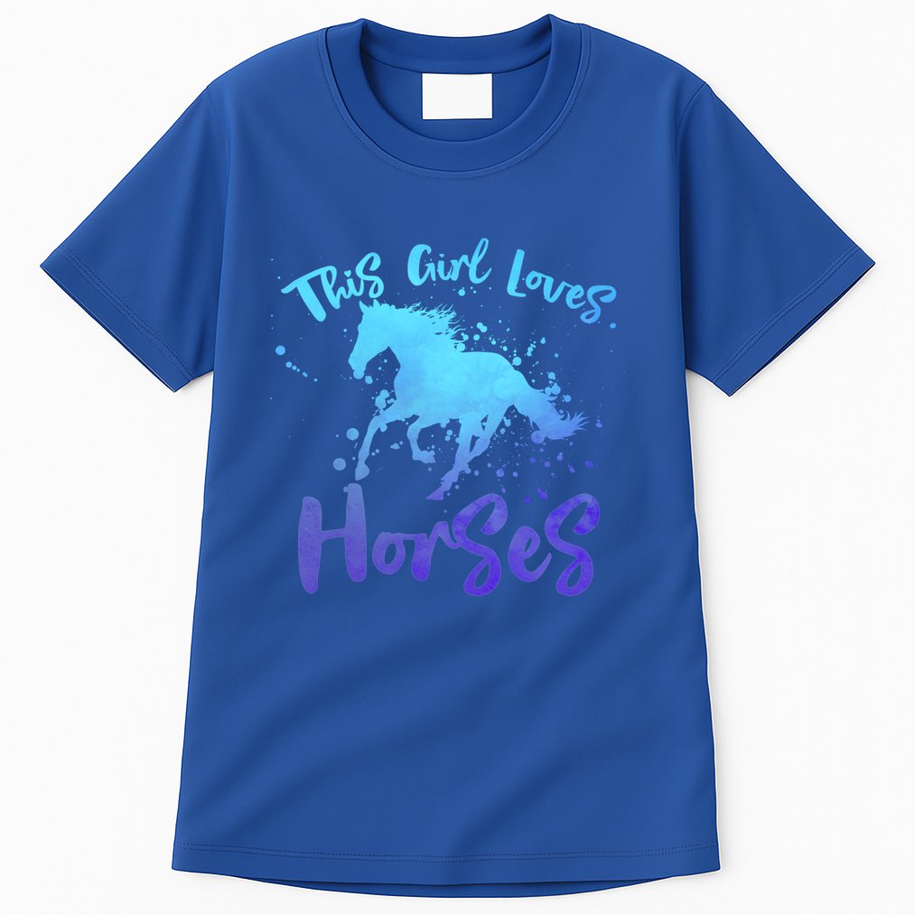 This Loves Horses Horseback Riding Equestrian Rider Mom Gift Tall T-Shirt