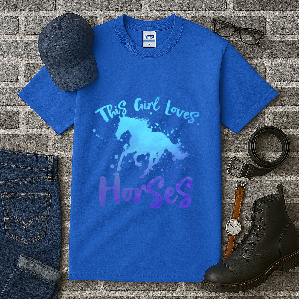 This Loves Horses Horseback Riding Equestrian Rider Mom Gift Tall T-Shirt