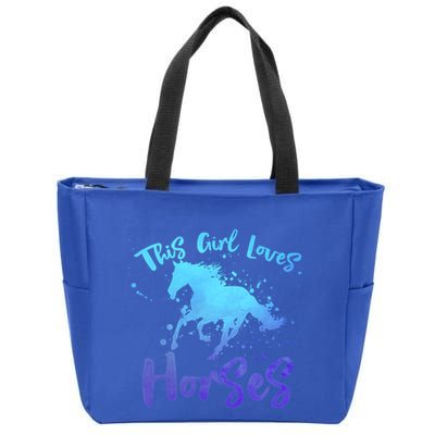 This Loves Horses Horseback Riding Equestrian Rider Mom Gift Zip Tote Bag