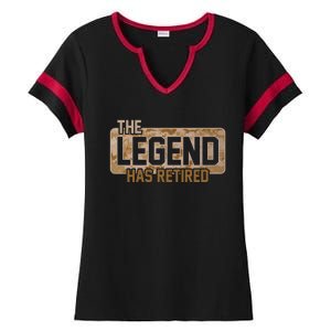 The Legend Has Retired Marine Veteran Marine Corps Ladies Halftime Notch Neck Tee