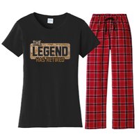 The Legend Has Retired Marine Veteran Marine Corps Women's Flannel Pajama Set