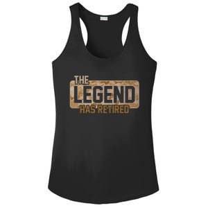 The Legend Has Retired Marine Veteran Marine Corps Ladies PosiCharge Competitor Racerback Tank