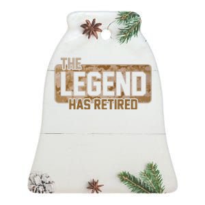 The Legend Has Retired Marine Veteran Marine Corps Ceramic Bell Ornament