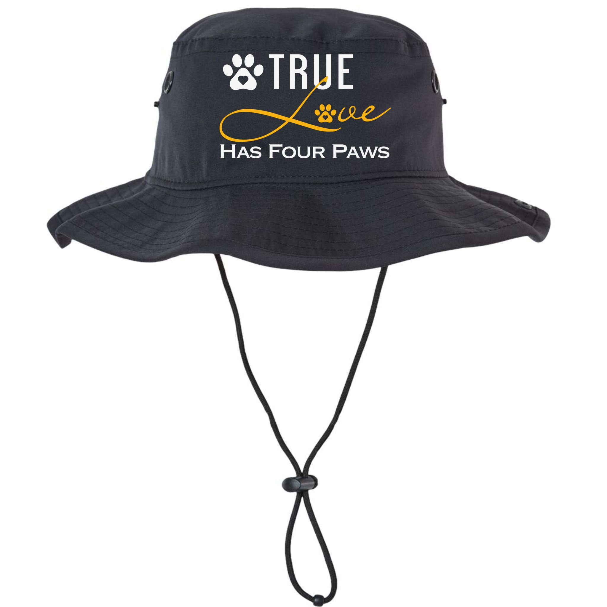True Love Has Four Paws Funny Dogs Cats Valentine Gift Bucket Hat