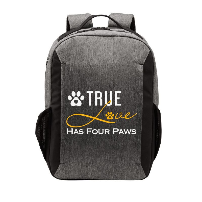 True Love Has Four Paws Funny Dogs Cats Valentine Gift Vector Backpack