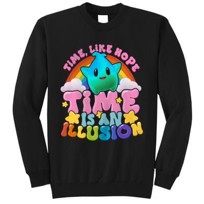 Time Like Hope Time Is An Illusion Lumalee Blue Luma Star Sweatshirt