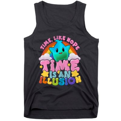 Time Like Hope Time Is An Illusion Lumalee Blue Luma Star Tank Top