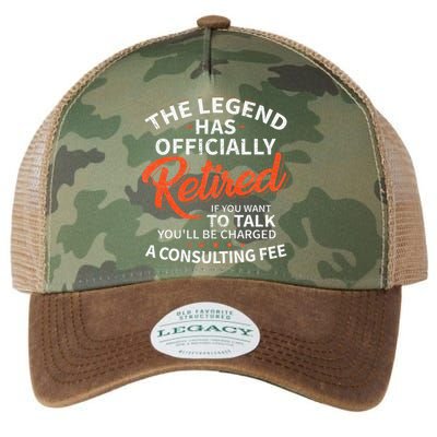 The Legend Has Retired Men Officer Officially Retirement Legacy Tie Dye Trucker Hat