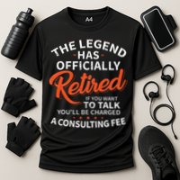 The Legend Has Retired Men Officer Officially Retirement Cooling Performance Crew T-Shirt