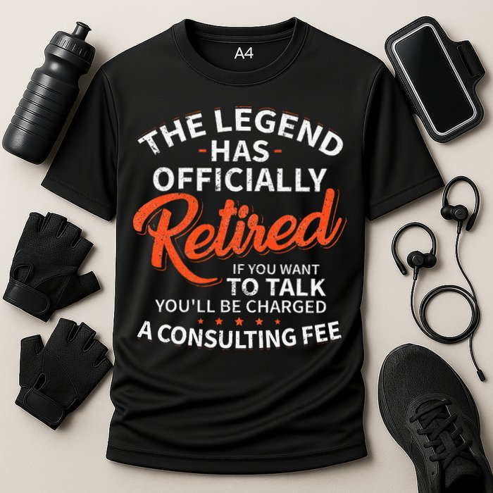 The Legend Has Retired Men Officer Officially Retirement Cooling Performance Crew T-Shirt