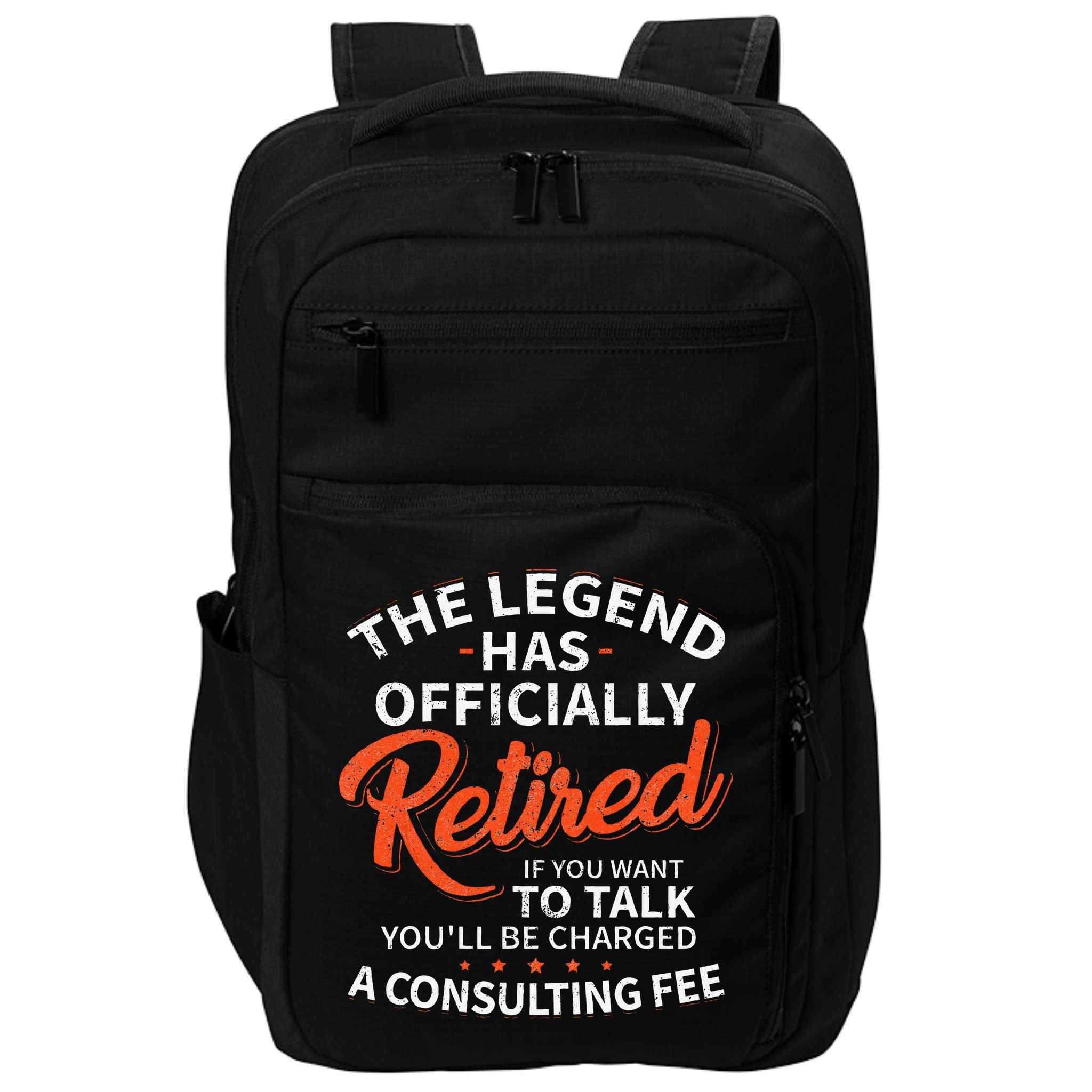 The Legend Has Retired Men Officer Officially Retirement Impact Tech Backpack