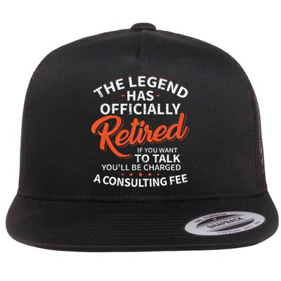 The Legend Has Retired Men Officer Officially Retirement Flatbill Hat