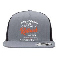 The Legend Has Retired Men Officer Officially Retirement Flat Bill Trucker Hat