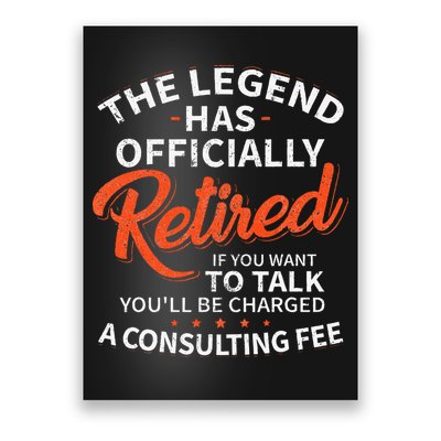 The Legend Has Retired Men Officer Officially Retirement Poster
