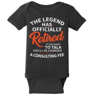 The Legend Has Retired Men Officer Officially Retirement Baby Bodysuit