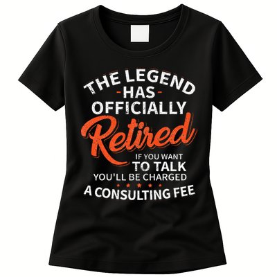 The Legend Has Retired Men Officer Officially Retirement Womens T-Shirt