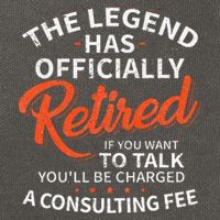 The Legend Has Retired Men Officer Officially Retirement Cotton Canvas Backpack