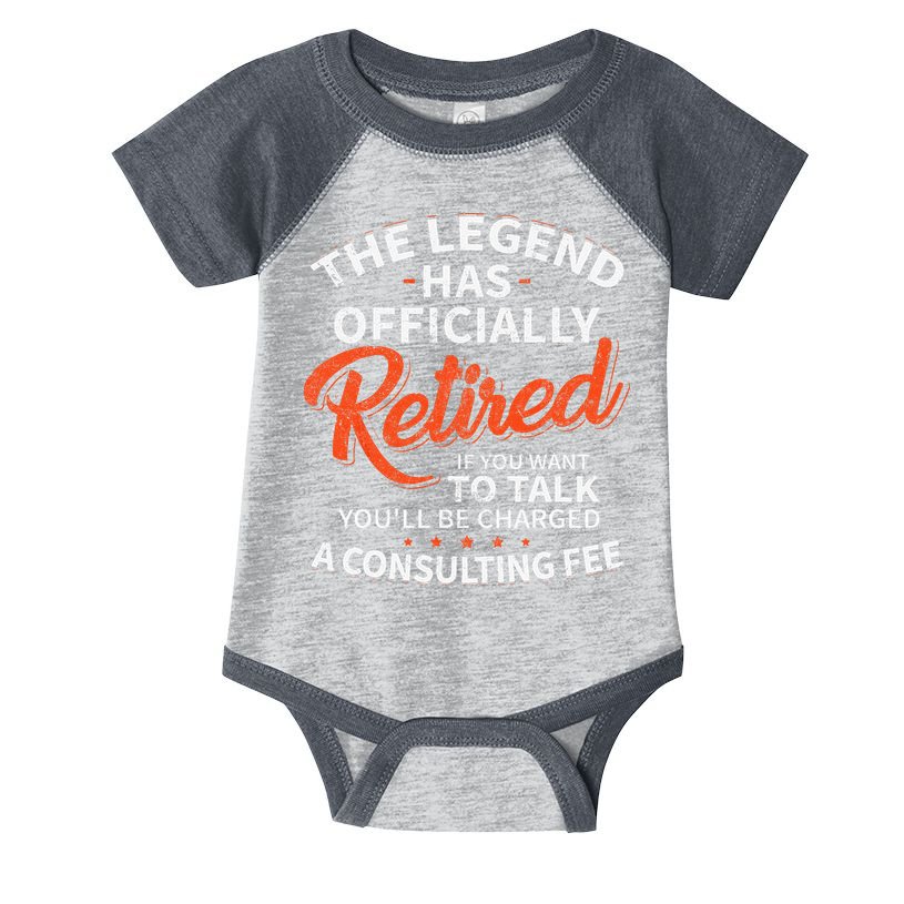 The Legend Has Retired Men Officer Officially Retirement Infant Baby Jersey Bodysuit