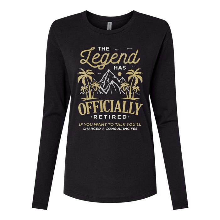 The Legend Has Retired Consulting Fee Veteran Consultant Womens Cotton Relaxed Long Sleeve T-Shirt