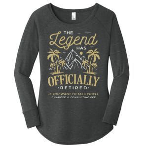 The Legend Has Retired Consulting Fee Veteran Consultant Women's Perfect Tri Tunic Long Sleeve Shirt