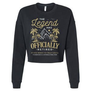 The Legend Has Retired Consulting Fee Veteran Consultant Cropped Pullover Crew