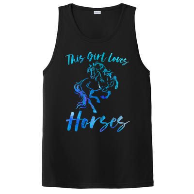 This Loves Horses Equestrian Rider Horseback Riding Mom Gift PosiCharge Competitor Tank