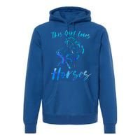 This Loves Horses Equestrian Rider Horseback Riding Mom Gift Premium Hoodie