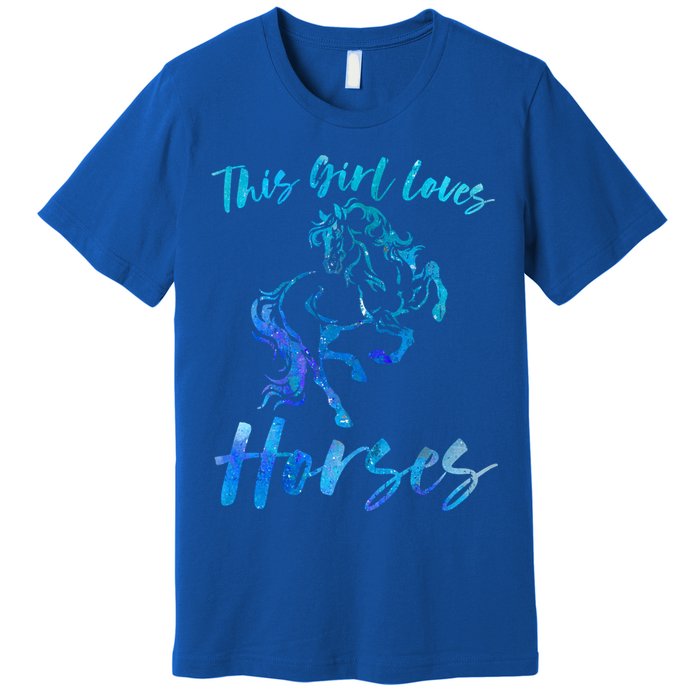 This Loves Horses Equestrian Rider Horseback Riding Mom Gift Premium T-Shirt