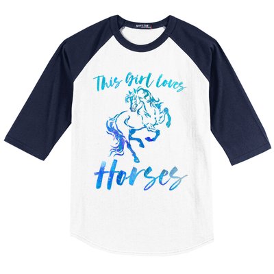 This Loves Horses Equestrian Rider Horseback Riding Mom Gift Baseball Sleeve Shirt