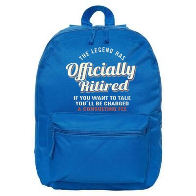 The Legend Has Officially Retired Tee Funny Retirement 16 in Basic Backpack